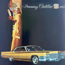 Vintage 1969 Cadillac Gold Sedan Color Advertisement Ad Black Background Couple picture