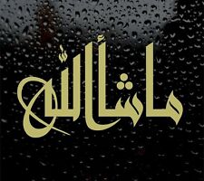 Gold Mashallah Arabic Islamic calligraphy DECAL LOGO FOR CAR VAN VINYL STICKER picture
