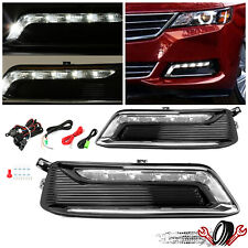 For 2014-2020 Chevy Impala Clear Lens LH+RH LED DRL Fog Light +Wiring+Switch Kit picture