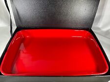 Exquisite Black & Red Serving Tray - Elegant Design, Glossy Finish, Perfect for picture