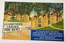 c1938 Air Conditioned Cabins For Rent VINTAGE Humor Postcard picture