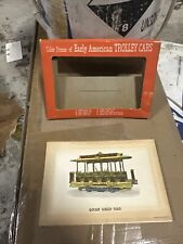 Color Prints of Early American Trolley Cars With Original Pack 8 pack 1953 picture
