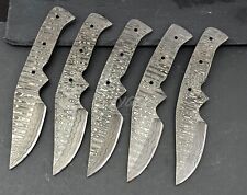 Handmade Damascus Steel Knife Blade | Skinning knife Blanks | Heat Treated |B100 picture