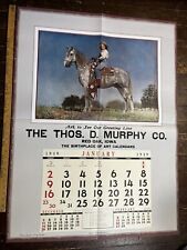 1949 Salesman Copy Calendar Ready For The Rodeo Red Oak, IA Series 49R3 RARE VTG picture
