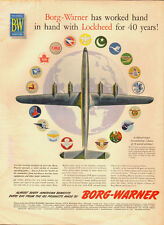 1954 airliner ad, Borg Warner parts, Lockheed Super Constellation  (030214) picture