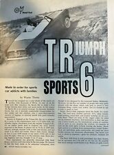 1962 Road Test Triumph TR-6 illustrated picture
