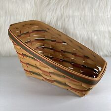 Vintage 1999 USA Longaberger Basket Dash Away Sleigh Shaped Holiday Green Red picture