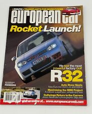 European Car Magazine Cover Volkswagen Golf IV R32 Silver MK4 2003 Rare picture