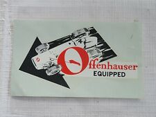 NOS Vintage Offenhauser Equipped Water Slide Decal  Drag Racing Sticker Decal picture