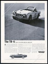 1962 Triumph TR4 TR-4 race car photo vintage print ad picture