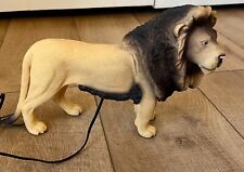 Lion Table Lamp Thick Acrylic Plug In Lights Up Molded Figure Male picture