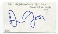 Daniel J. Goor Signed 3x5 Index Card Autographed Parks and Rec Writer Producer picture