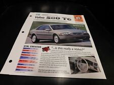 1998+ Volvo S80 T6 Spec Sheet Brochure Photo Poster  picture