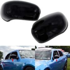 Fit 2005-2010 Chrysler 300C 2006-2010 Dodge Charger GLOSS BLACK Mirror Covers picture