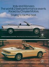 1987 Chrysler Lebaron Convertible TC Built By Maserati Vtg Print Ad SI17 picture