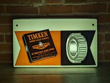RARE LIGHTED TIMKEN TAPERED ROLLER BEARING CONVERSIONS CHART SIGN CANTON, OH picture