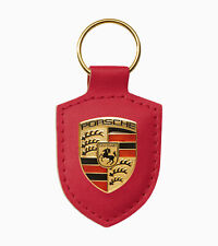 Porsche Crest Leather Keyfob Red picture
