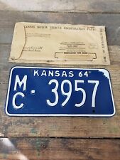 NOS 1964 KANSAS KS LICENSE PLATE TAG MC 3957 Mitchell County ANTIQUE Vintage NEW picture