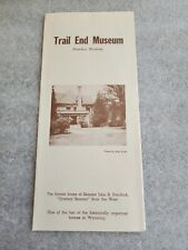 Trail End Museum Sheridan Wyoming Vintage Pamphlet Historical Society picture