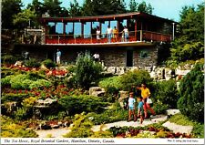 VINTAGE CONTINENTAL SIZE POSTCARD TEA HOUSE ROYAL BOTANICAL GARDENS ON CANADA'77 picture