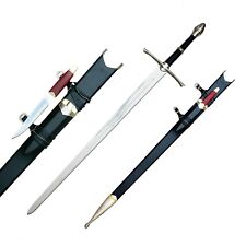 44 Inch Crusader Sword with Knife - Stainless Steel Blade - Includes Scabbard picture