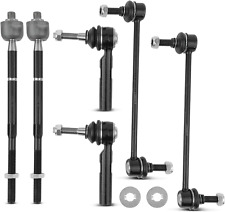 A-Premium 6Pcs Suspension Kit, Front Sway Bar Link, Inner Outer Tie Rod End, Com picture