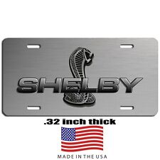 Shelby cobra art auto vehicle aluminum license plate car truck SUV grey tag picture