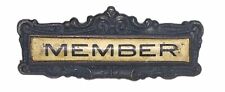 MEMBER Metal Lapel Pin ID Badge Vtg 1 7/8” x 5/8” picture