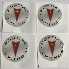Pontiac Symbol White / Red Center Wheel Emblem 2” Round Vinyl set 4 picture