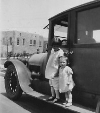 4M Photograph 1927 Girls Sisters Old Car Portrait  picture