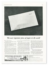 Print Ad Investors Syndicate Pay Envelope Vintage 1938 Advertisement picture