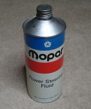 Vintage 1972 Chrysler MOPAR Power Steering Fluid 1 qt Cone Top Can/Tin Empty picture