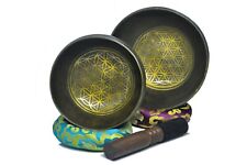 One pair flower of life Tibetan singing Bowl- quality singing bowls from Nepal picture