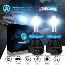 IRONWALLS H11 LED Headlight Kit Low Beam Bulbs Super Bright 360000LM 6000K White picture