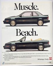 1992 Dodge Shadow ES Coupe ES Convertible Muscle Beach Vintage Poster Print Ad picture