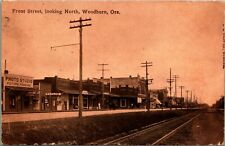 Front Street Looking North Railroad Woodburn Oregon OR 1910 DB Postcard D6 picture