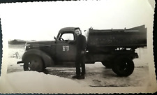 1940s Original Photo 1939-40 Chevrolet Blue Coal Truck & Driver Quincy MA picture