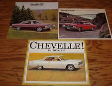 Original 1964 1965 1966 Chevrolet Chevelle Sales Brochure Lot of 3 64 65 66 ss picture
