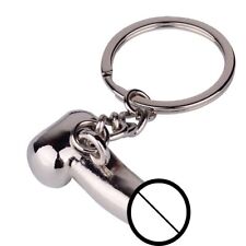 Play Joke Key Chain - Metal Spoof Keyring Lover Keychain Car Key Ring Holder 1PC picture