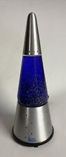 Genuine Lava Lite Brand 15” Purple Silver Glitter Wizard Lamp Night Light picture