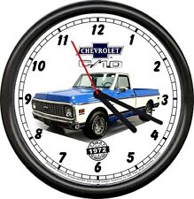 Licensed 1972 72 Blue Chevy Chevrolet C-10 Pickup General Motors Sign Wall Clock picture