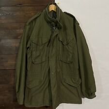 VINTAGE M-65 Field Jacket with Hood Sateen OG-107 1968 Small Long picture