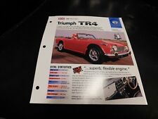 1961-1967 Triumph TR4 Spec Sheet Brochure Photo Poster 62 63 64 65 66 picture