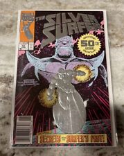 Silver Surfer #50 Foil 3-D Cover Rare Newsstand Edition Marvel Comics 1991 NM+ picture
