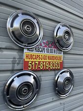 1970 Ford Ltd Hubcaps Set 4 Oem Beautiful Used Condition Hubcaps 15” Stainless picture
