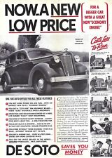 1937 DeSoto American Sedan Coupe Car Automobile Vintage Magazine Print Ad/Poster picture