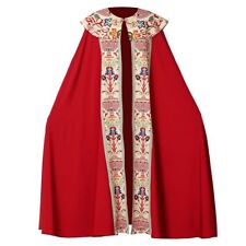 Unisex Church Catholic Vestments Cope Priest Celebrant Chasuble Medium Red picture