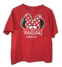 Disney Minnie Mouse MOM CALIFORNIA Red T-shirt, Women’s Size XL (16-18) picture