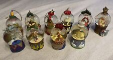 Set of 10 Clear Glass Christmas Ornaments with etched Dates 1977-1986 picture