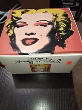 Andy Warhol Marilyn Monroe Pop Art  Set of 4 Coffee Tea Mugs Vintage 1997 Block picture